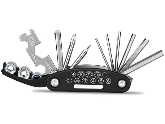 Kitbest Fahrrad Reparaturset, Fahrrad Werkzeugset Reparatursatz mit 16-in-1 Fahrrad Multitool, Fahrrad Werkzeug Reparaturset Flickzeug Set Fahrradwerkzeug multitool werkzeug für Unterwegs