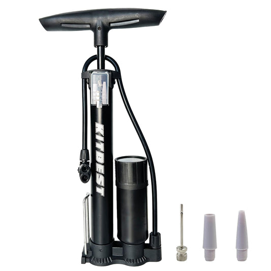 Bike Pump Portable, Compatible with Presta and Schrader Valve，Ball Pump Inflator Bicycle Floor Pump with High Pressure, Bike Tire Pump