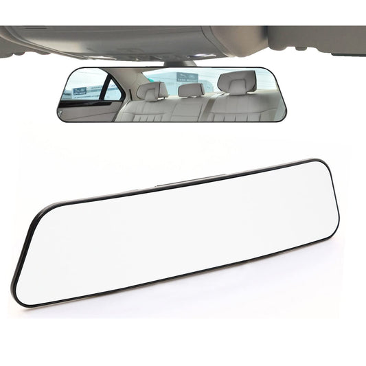 11.8 Inch KITBEST Panoramic Rearview Mirror, Clip-On Wide Angle – Convex - Clear, for Car SUV Trucks