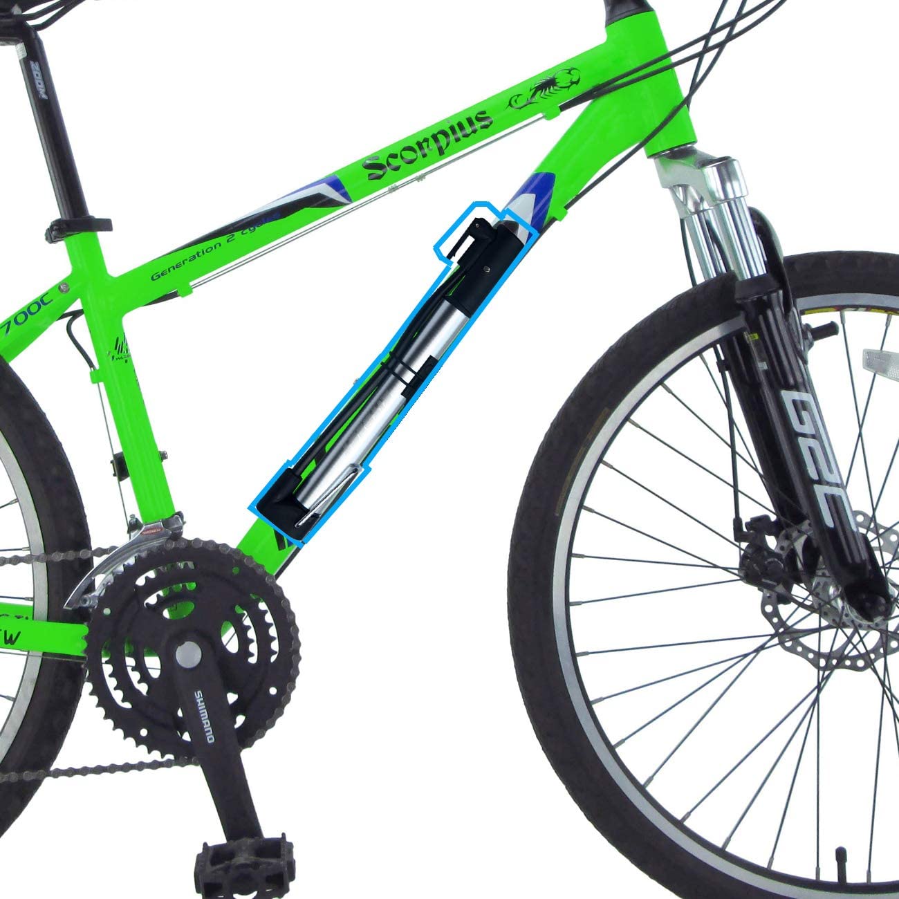 KITBEST Bike Pump, Ball Pump Inflator Bicycle Floor Pump with High Pressure,130 PSI Max