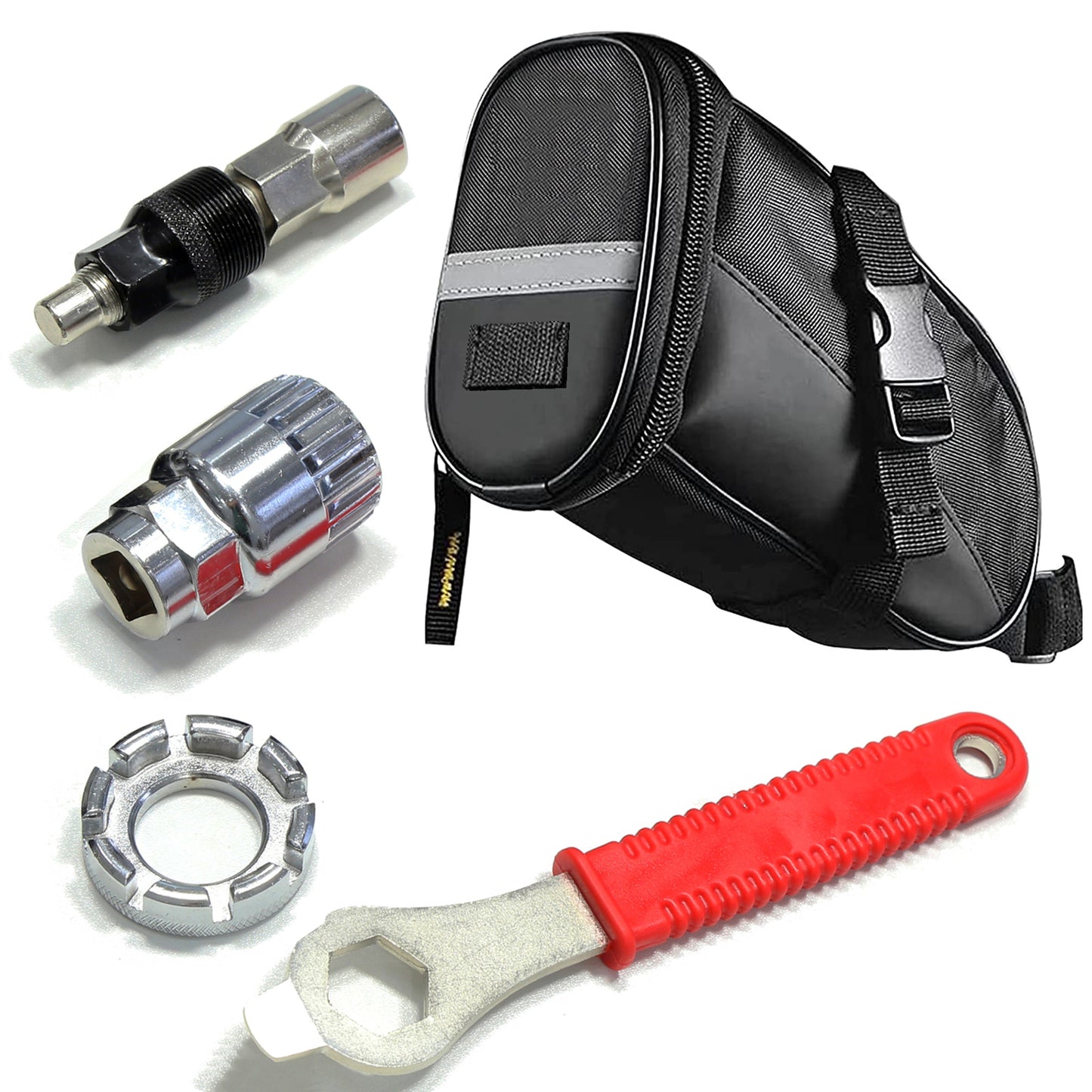 Bicycle Tool Kit Bike Crank Extractor Arm Remover and Bottom Bracket Remover with 16mm Spanner/Wrench