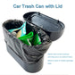 Kitbest Car Bin, Car Trash Can with Lid 60 pcs Trash Bags, Mini Small Car Rubbish Garbage Bins for Front and Back of Car, Portable Cute Car Accessories for Storage and Organization, Waterproof, Black