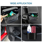 Kitbest Car Bin, Car Trash Can with Lid 60 pcs Trash Bags, Mini Small Car Rubbish Garbage Bins for Front and Back of Car, Portable Cute Car Accessories for Storage and Organization, Waterproof, Black