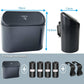Kitbest Car Bin, Car Trash Can with Lid 60 pcs Trash Bags, Mini Small Car Rubbish Garbage Bins for Front and Back of Car, Portable Cute Car Accessories for Storage and Organization, Waterproof, Black