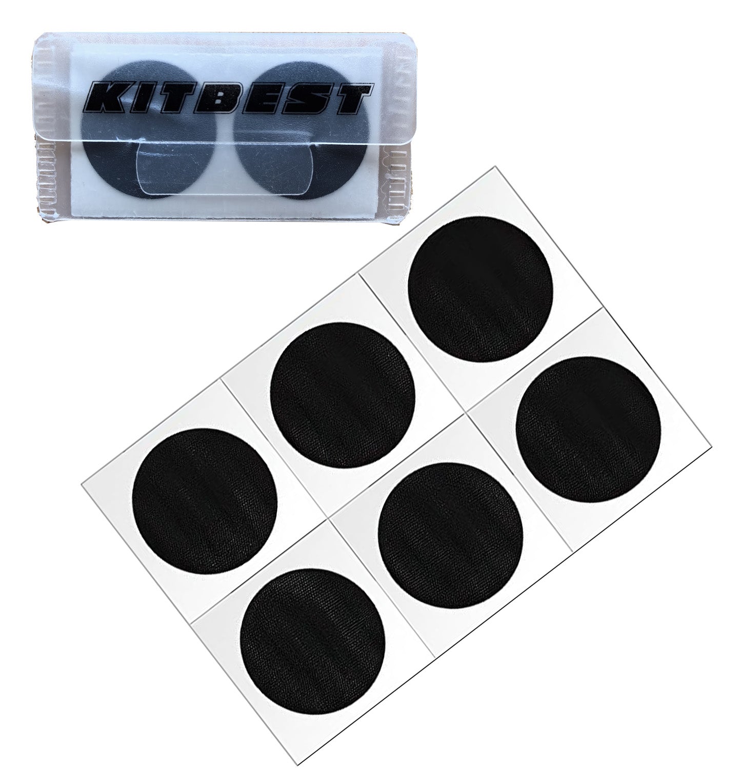 KITBEST Smart Bicycle Tire Patch Kit, 6 Glueless Patches