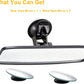 KITBEST Rear View Mirror, Rearview Mirror with Suction Cup, Universal Car Interior Rear View Mirror (360 Degree Adjustable Angle), Wide Angle Car Mirror (Bonus 2 PCS Blind Spot Mirrors)
