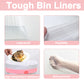 50L Drawstring Bin Bags, KITBEST Heavy Duty Swing Bin Bags with Tie Handle, Large Pedal Trash Garbage Rubbish Bags Kitchen White Plastic Refuse Sacks, Fit for 30-50 Liter Waste Bin, 60 x 77cm