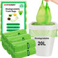 Biodegradable Bin Bags Liners 120PCS, 20L Small Food Waste Bags Trash Bags with Handle, KITBEST Green Caddy Liner Pedal, Compostable Swing Garbage Bags Bathroom Office Toilet Kitchen (51x63cm)