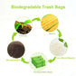 Biodegradable Bin Bags Liners 120PCS, 10L Small Food Waste Trash Bags with Handle, KITBEST Green Caddy Liner Pedal, Compostable Swing Garbage Bag Bathroom Office Toilet Kitchen (45x59cm)