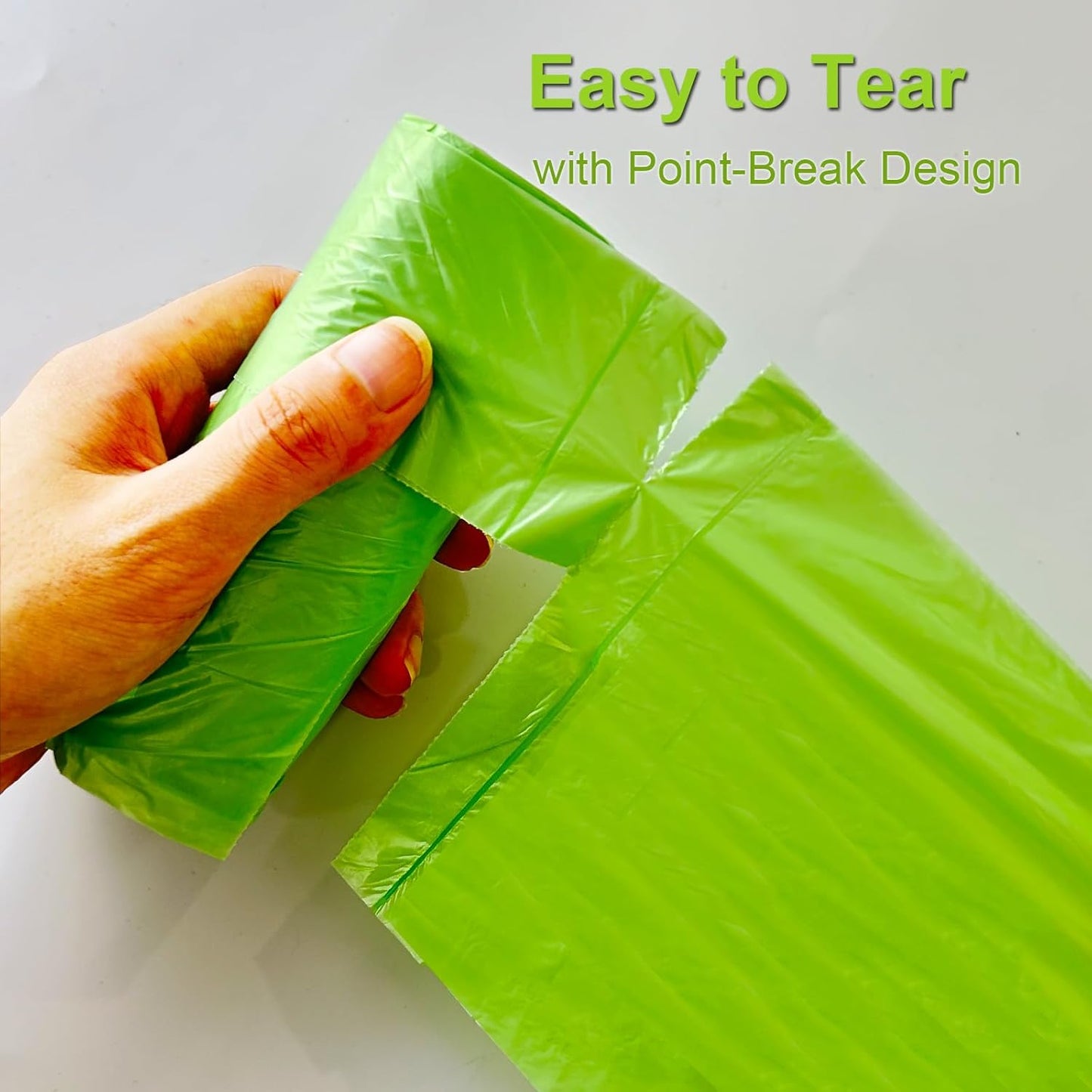 Biodegradable Bin Bags Liners 120PCS, 20L Small Food Waste Bags Trash Bags with Handle, KITBEST Green Caddy Liner Pedal, Compostable Swing Garbage Bags Bathroom Office Toilet Kitchen (51x63cm)