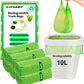 Biodegradable Bin Bags Liners 120PCS, 10L Small Food Waste Trash Bags with Handle, KITBEST Green Caddy Liner Pedal, Compostable Swing Garbage Bag Bathroom Office Toilet Kitchen (45x59cm)