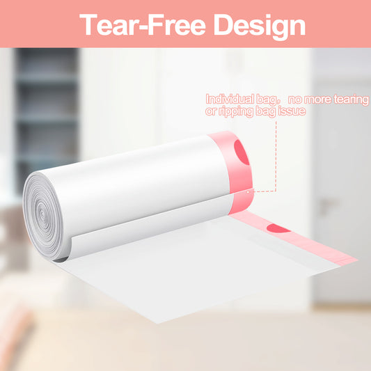 10L Bin Bags Small Bin Liners (120 Bags), Drawstring Trash Bags with Tie Handle, KITBEST No-Tear Caddy Liner Pedal Garbage Bags for Bathroom, Toilet, Kitchen, Office Waste Bin (45x50cm)