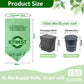 KITBEST Compostable Food Waste Bags 6L 150 Biodegradable Bin Liners with EN13432 Certification, Home Compost Kitchen Caddy Trash Waste Garbage Bags