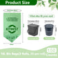 KITBEST 10L Compostable Bin Liners 150 Food Waste Bags, Biodegradable Green Caddy Liner with EN13432 Certification, Home Compost Kitchen Trash Waste Garbage Bin Bags Small