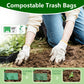 KITBEST 10L Compostable Bin Liners 150 Food Waste Bags, Biodegradable Green Caddy Liner with EN13432 Certification, Home Compost Kitchen Trash Waste Garbage Bin Bags Small