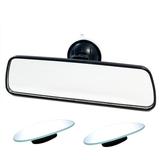 KITBEST Rear View Mirror for Driving Test, Driving Instructor Mirror, Extra Second Interior Car Rearview Mirror for Instructor Examiner Passenger Learner Driver (Bonus 2 PCS Blind Spot Mirrors)