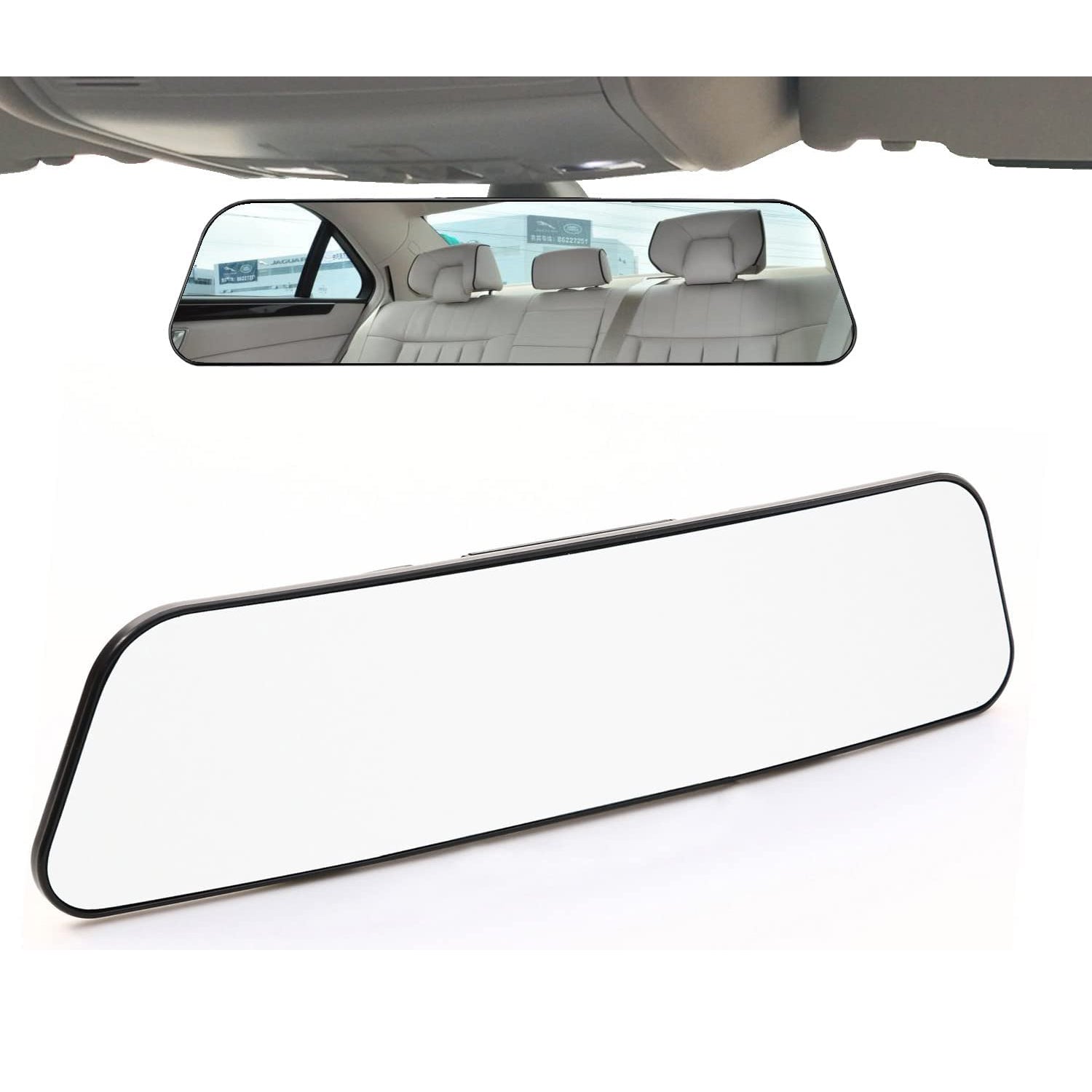 11.8 Inch KITBEST Panoramic Rearview Mirror, Clip-On Wide Angle – Conv